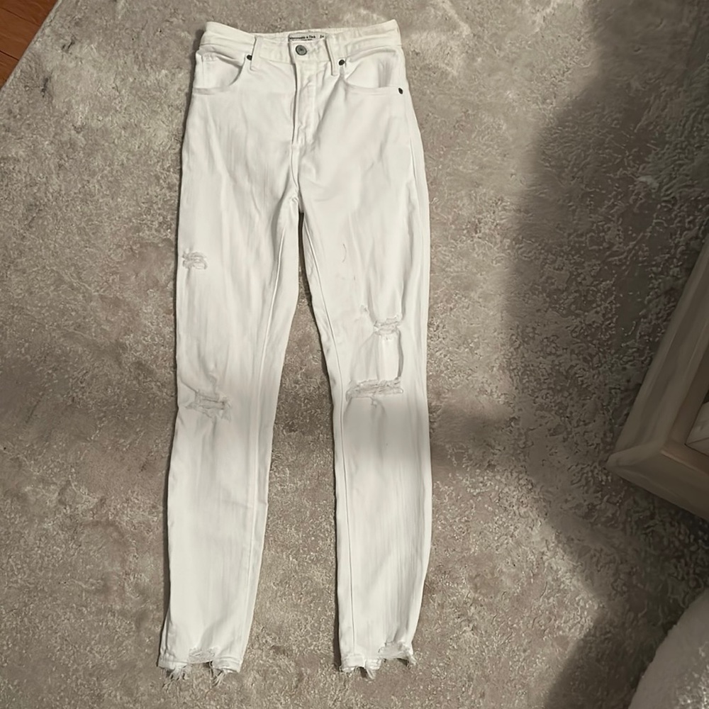 Abercrombie white jeans